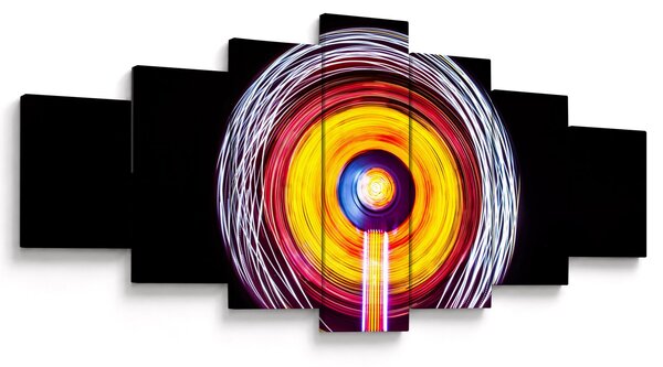 Obraz světel v kruhu (210x100 cm)