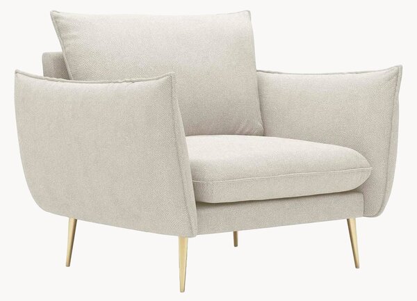 Křeslo Elio Light Beige & Gold