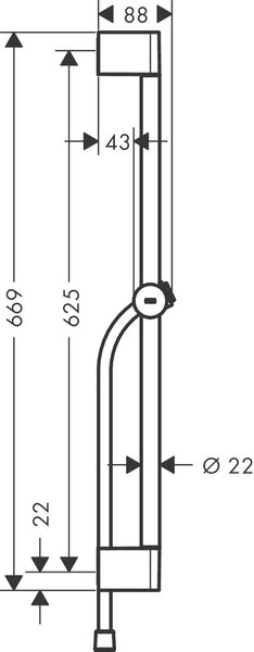 Hansgrohe Unica sprchová tyč |66.9 cm 24400000