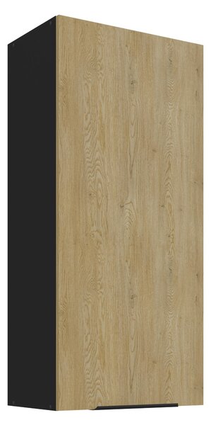 Horní kuchyňská skříňka Carminia 50 G-108 1F (dub cremona + černá). 1128006