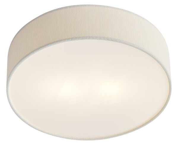 Moderní stropní svítidlo bílé se sametovým stínidlem 38cm 2-světla - Luz