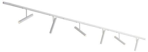 Moderní kolejnicový systém bílý s 6 bodovými světly bílý 1-fázový - Slimline Avery