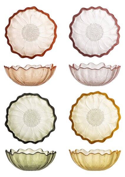 Skleněná mistička Kana Multi Glass 120 ml – set 4 ks