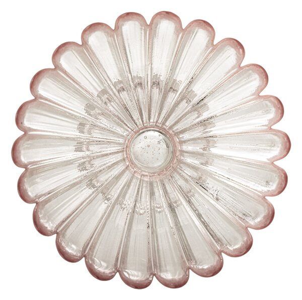 Skleněná miska na podstavci Nalu Rose Glass