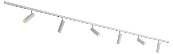 Moderní kolejnicový systém s 6 bodovými světly bílý 1-fázový - Slimline Uzzy