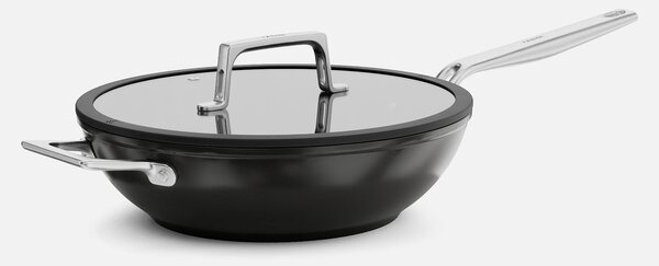 Fabini Wok pánev Meda 5.0 Pro, ø 28 cm - Nepřilnavá pánev s keramickým povrchem s poklicí, černá