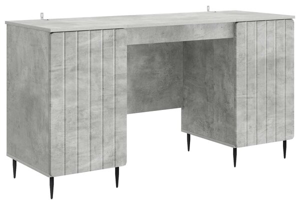 Stůl s policí Betonově šedá 142,5 x 50 x 75 cm Kompozitní dřevo 3414588