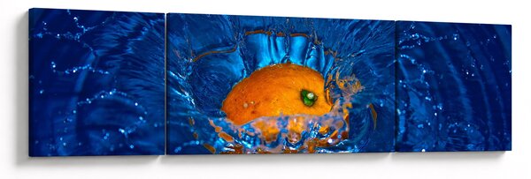 Obraz - pomeranč ve vodě (170x50 cm)