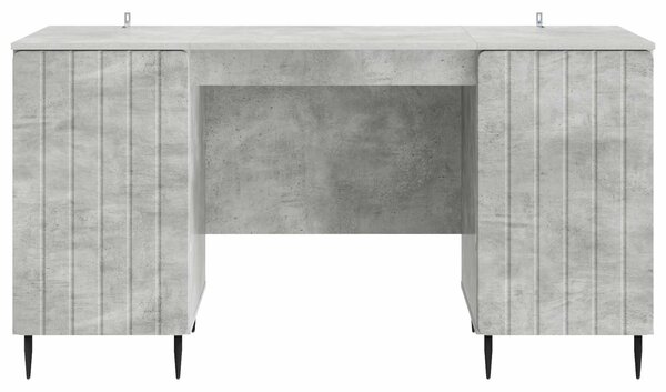 Stůl s policí Betonově šedá 142,5 x 50 x 75 cm Kompozitní dřevo 3414588