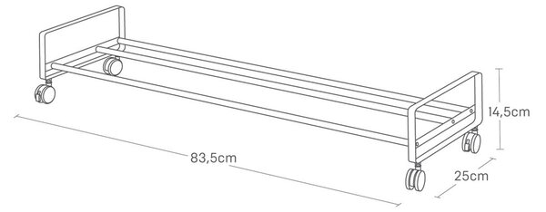 Černý kovový stojan na boty 83,5x14,5x27,5 cm Tower – YAMAZAKI