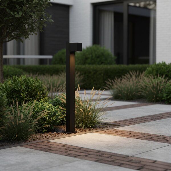 Stojací venkovní lampa průmyslový styl černá 80 cm IP44 - Baleno