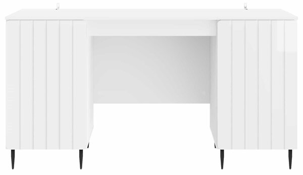 Stůl Bílá s vysokým leskem 142,5 x 50 x 75 cm Kompozitní dřevo 3414589