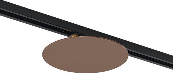 Moderní bronzové stropní svítidlo pro 1fázový kolejnicový systém 2-světla - Iconic Pulley