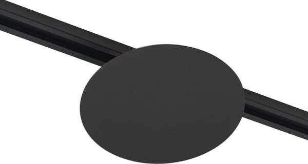 Moderní černé stropní svítidlo pro 1fázový kolejnicový systém 2-světla - Iconic Pulley
