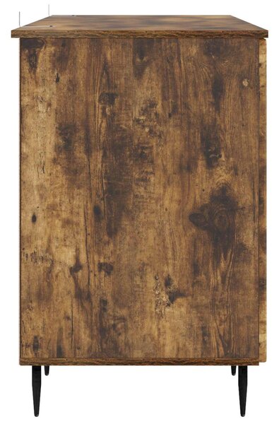 Stůl s policí Kouřový dub 142,5 x 50 x 75 cm Kompozitní dřevo 3414590