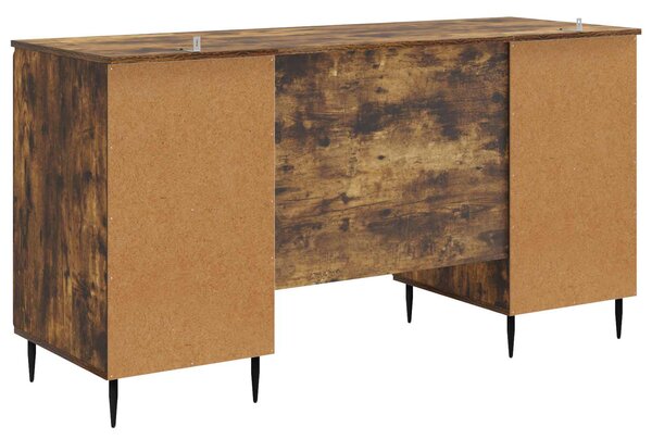 Stůl s policí Kouřový dub 142,5 x 50 x 75 cm Kompozitní dřevo 3414590