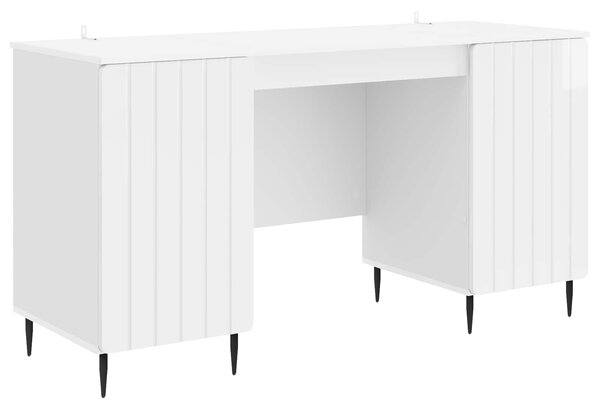 Stůl Bílá s vysokým leskem 142,5 x 50 x 75 cm Kompozitní dřevo 3414589
