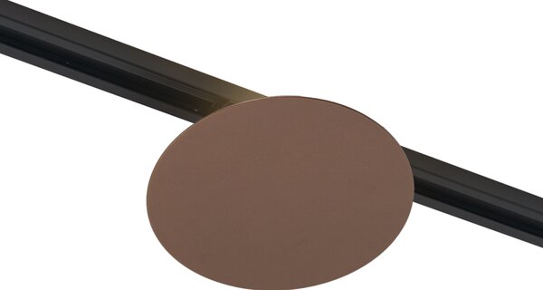 Moderní bronzové stropní svítidlo pro 1fázový kolejnicový systém 2-světla - Iconic Pulley