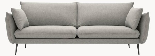 Pohovka Elio Light Grey & Black, 4místná