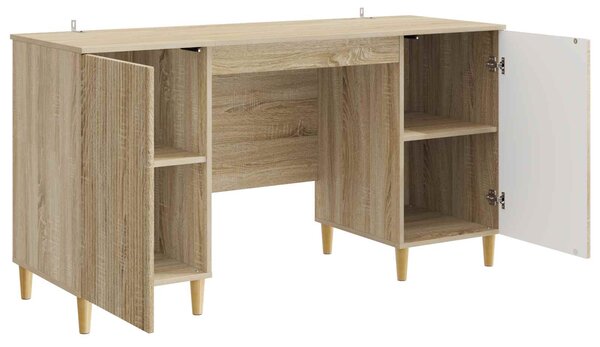 Stůl s policí Dub sonoma 142,5 x 50 x 75 cm Kompozitní dřevo 3414596