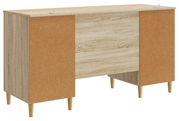 Stůl s policí Dub sonoma 142,5 x 50 x 75 cm Kompozitní dřevo 3414596