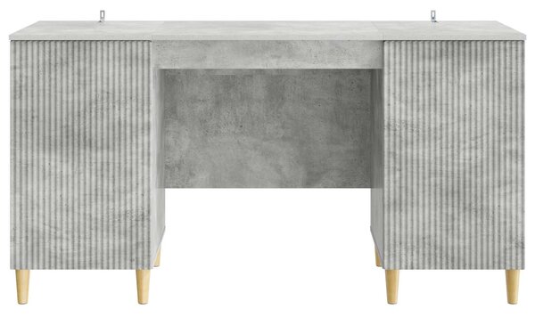 Stůl s policí Betonově šedá 142,5 x 50 x 75 cm Kompozitní dřevo 3414597