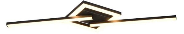 Trio Leuchten R67303132 VIALE - Stropní LED svítidlo v černé barvě 54 x 16cm, 17W, 1860lm, 3000K (Moderní stropní přisazený lustr s natáčecími rameny)
