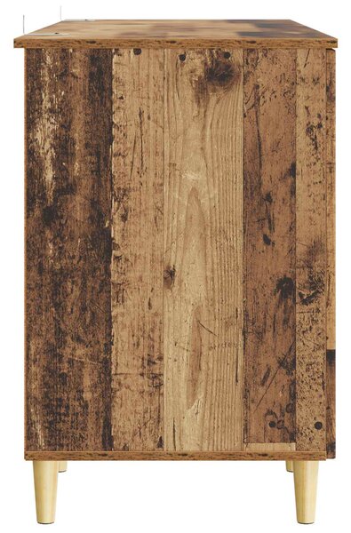 Stůl s policí Staré dřevo 142,5 x 50 x 75 cm Kompozitní dřevo 3414601