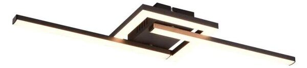Trio Leuchten R67303132 VIALE - Stropní LED svítidlo v černé barvě 54 x 16cm, 17W, 1860lm, 3000K (Moderní stropní přisazený lustr s natáčecími rameny)