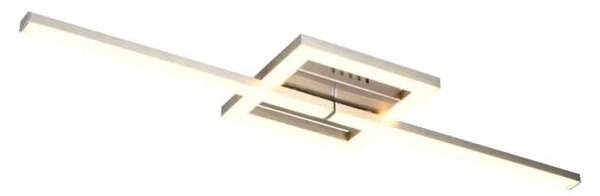 Trio Leuchten R67303107 VIALE - Stropní LED svítidlo v matném niklu, 54 x 16cm, 17W, 1860lm, 3000K (Moderní stropní přisazený lustr s natáčecími rameny)