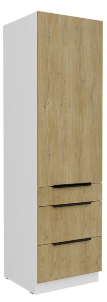 Potravinová kuchyňská skříňka Carminia 60 DKS-210 3S1F PREMIUM BOX (dub cremona + bílá)