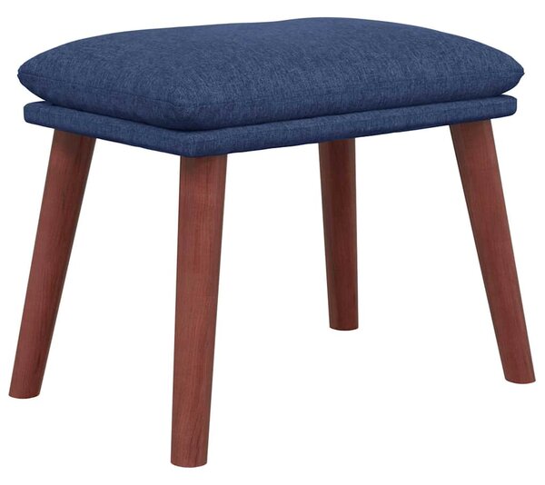 Relaxační křeslo se stoličkou modré textil 3097567