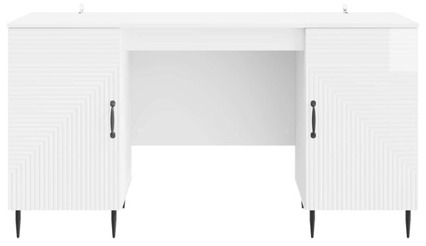 Stůl Bílá s vysokým leskem 142,5 x 50 x 75 cm Kompozitní dřevo 3414607