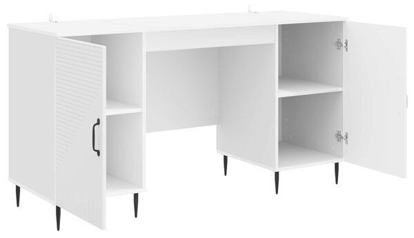 Stůl Bílá s vysokým leskem 142,5 x 50 x 75 cm Kompozitní dřevo 3414607