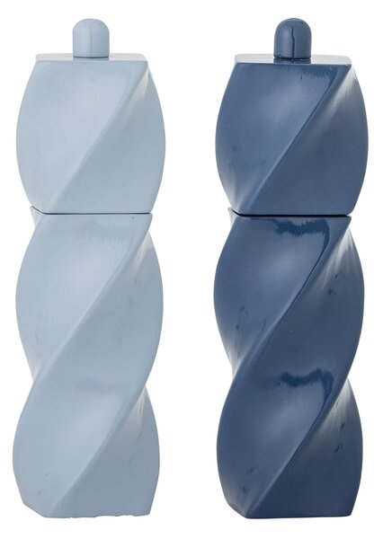 Mlýnek na sůl a pepř Riley Blue – set 2 ks