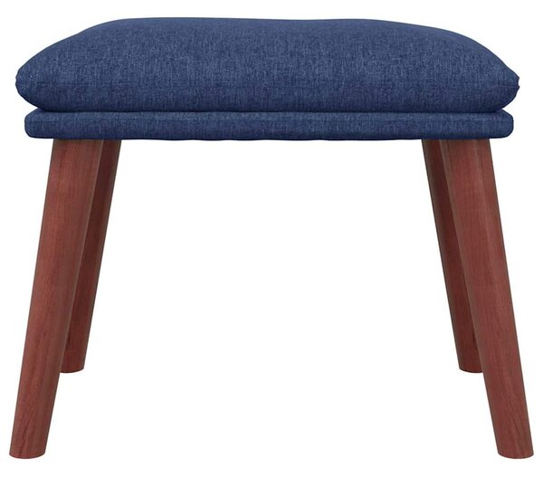 Relaxační křeslo s podnožkou modré textil 3097875