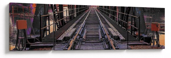 Obraz železničního mostu (170x50 cm)