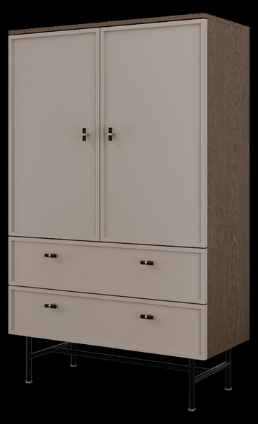 Komoda ELORA 5 2D2S Kombinace barev: Baltic Storm/ Toffee