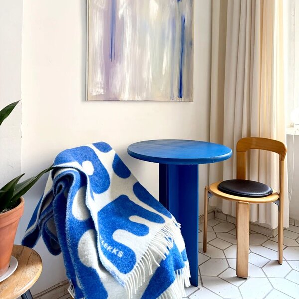 Vlněný pléd Klekks No. 11 Blue (130 × 200 cm)