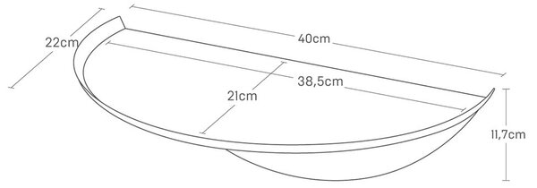Bílá kovová police 40 cm Tower – YAMAZAKI