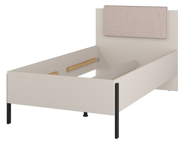 Jednolůžková postel 100 cm Juka (kašmír) (s úložným prostorem)