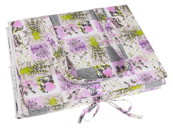 Bellatex Polstr na plážové lehátko potah na zip 55x195 cm Patchwork lila