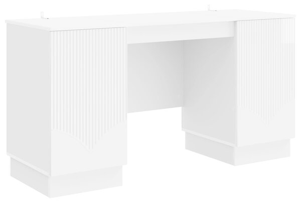 Stůl Bílá s vysokým leskem 142,5 x 50 x 75 cm Kompozitní dřevo 3414625