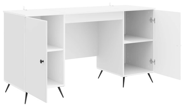 Stůl Bílá s vysokým leskem 142,5 x 50 x 75 cm Kompozitní dřevo 3414634
