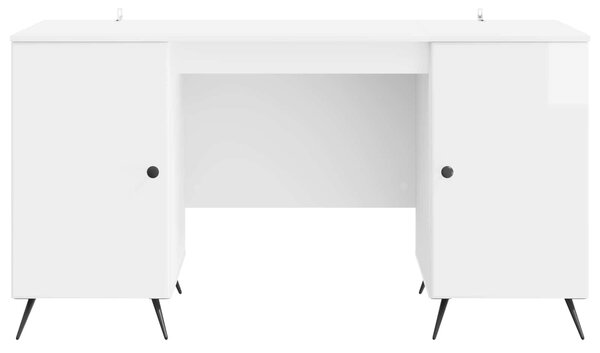 Stůl Bílá s vysokým leskem 142,5 x 50 x 75 cm Kompozitní dřevo 3414634