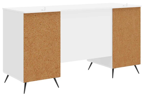 Stůl Bílá s vysokým leskem 142,5 x 50 x 75 cm Kompozitní dřevo 3414634