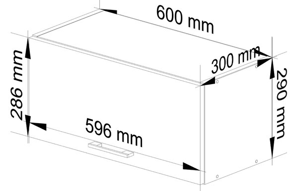 Ak furniture Závěsná kuchyňská skříňka OLIVIE 60x29 cm matná bílá/matná grafitově šedá