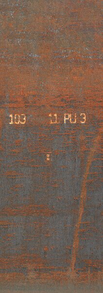 Luxusní vliesová obrazová tapeta, šedá, oranžová, Imitace rezavého plechu, DGERO4014-260, Erosion, Masureel