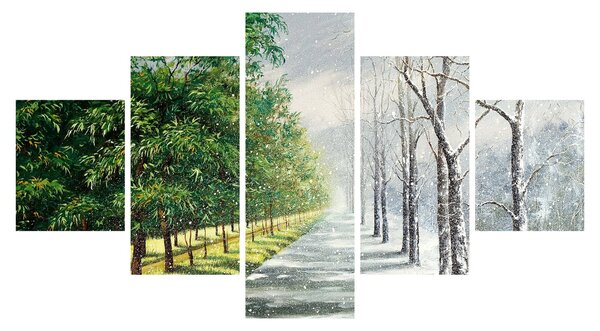 Obraz - Zima versus léto (125x70 cm)