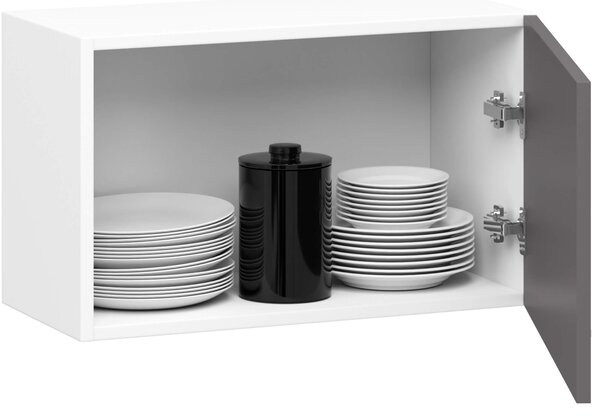 Ak furniture Závěsná kuchyňská skříňka OLIVIE 60x29 cm matná bílá/matná grafitově šedá